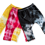 Load image into Gallery viewer, yellow organic cotton tie-dye leggings
