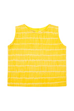 Load image into Gallery viewer, yellow cotton shibori vest with button back
