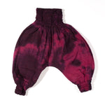Load image into Gallery viewer, cherry pink tie-dye silk/cotton harem trousers
