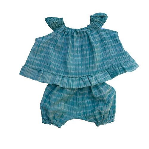 aqua frill dress and pant set ON SALE