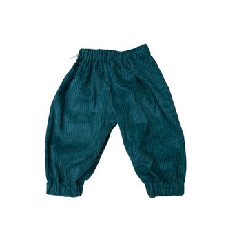 jumbo cord pocket joggers teal blue
