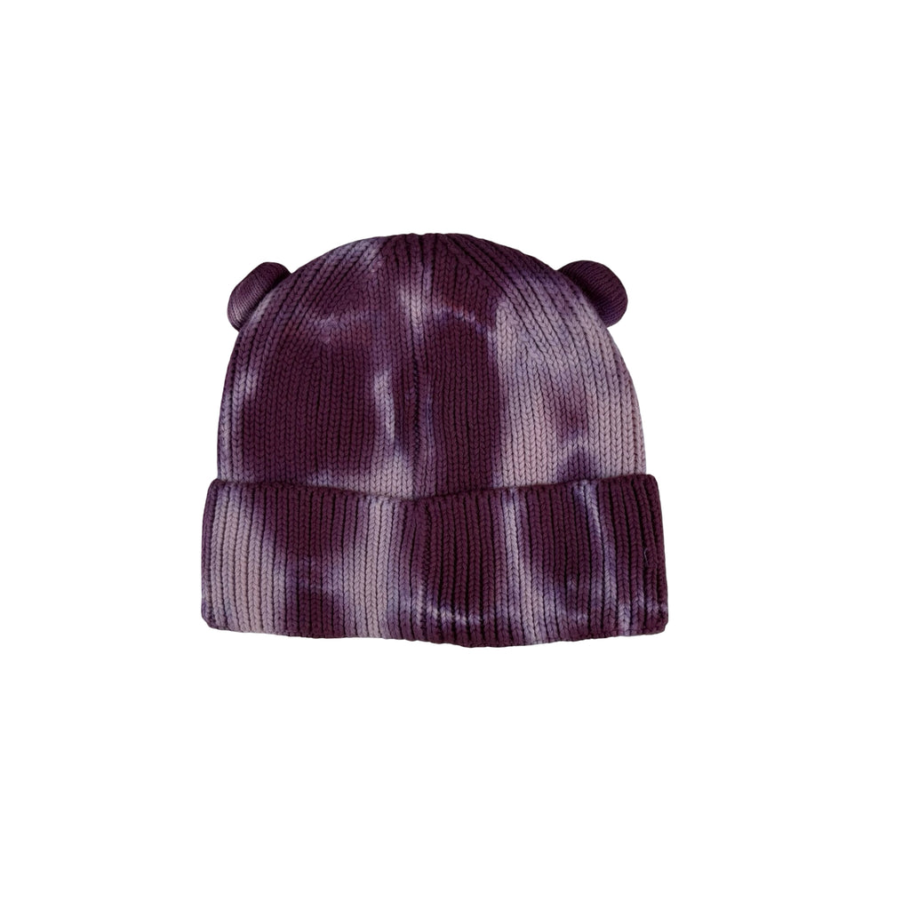 tie-dye thick ribbed baby bear beanie (olive)