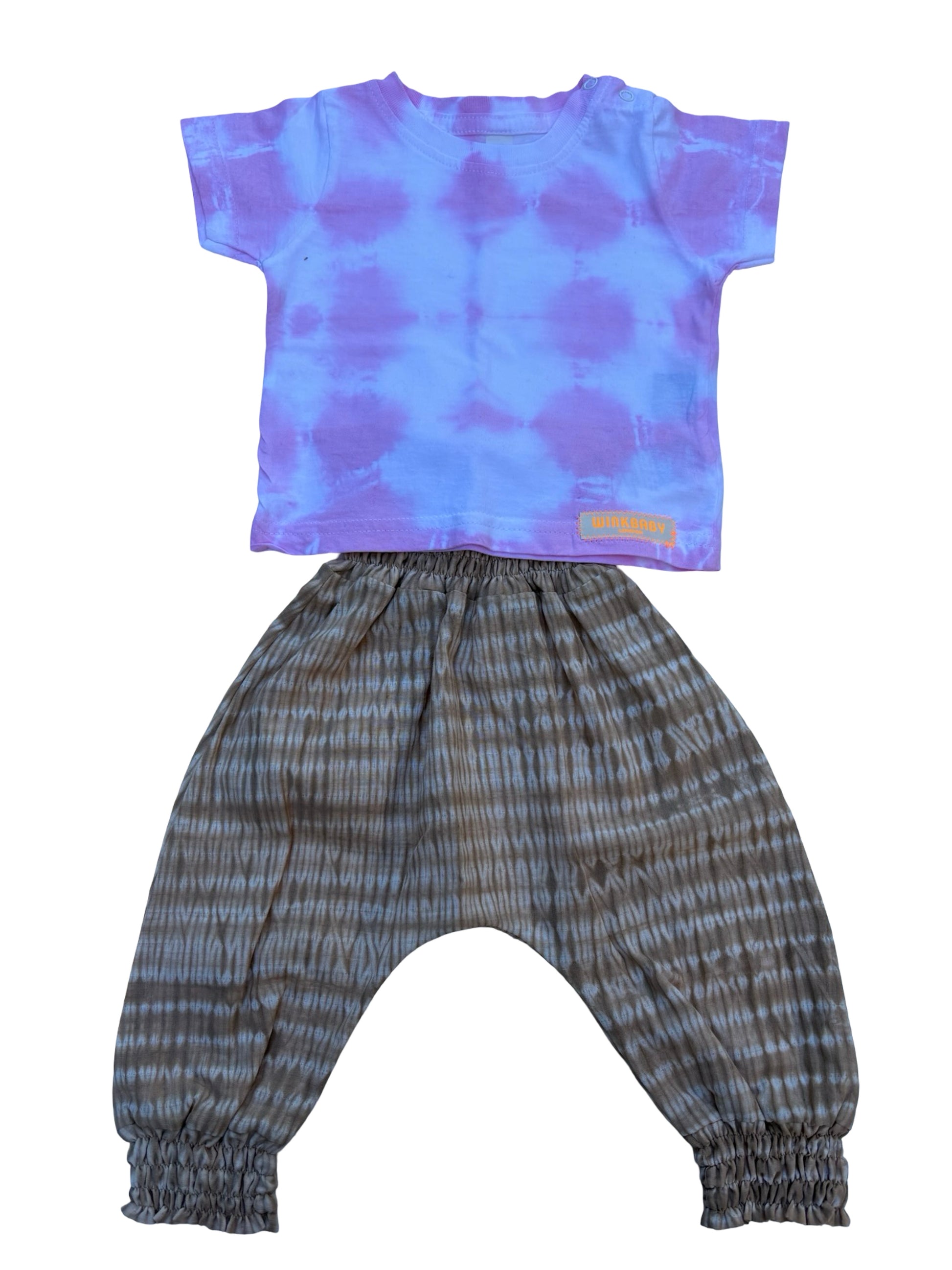 sweety pink organic cotton tie-dye kids' t-shirt