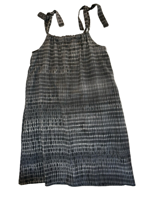 adult shibori sun dress in black ON SALE