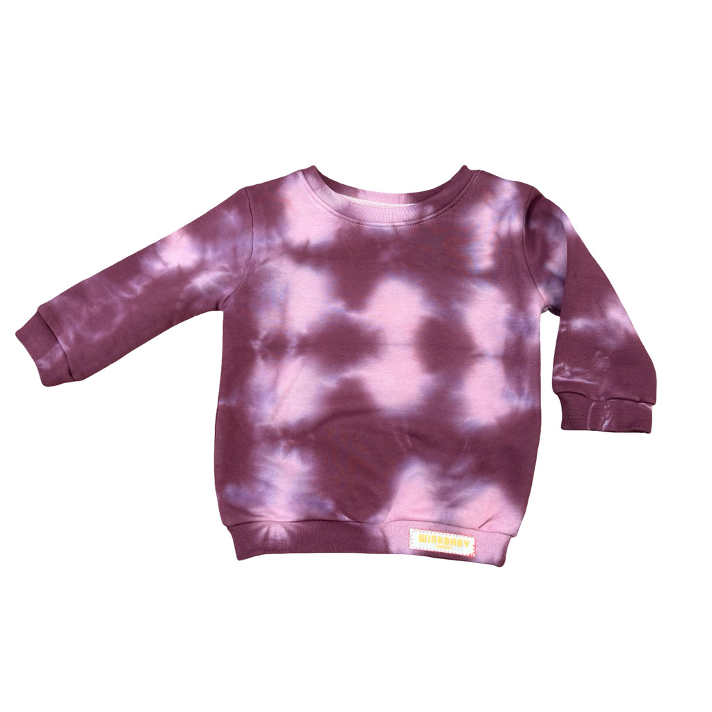 kid's tie-dye sweatshirt black