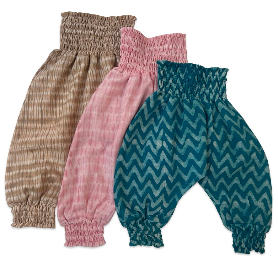 mushroom shibori harem trousers