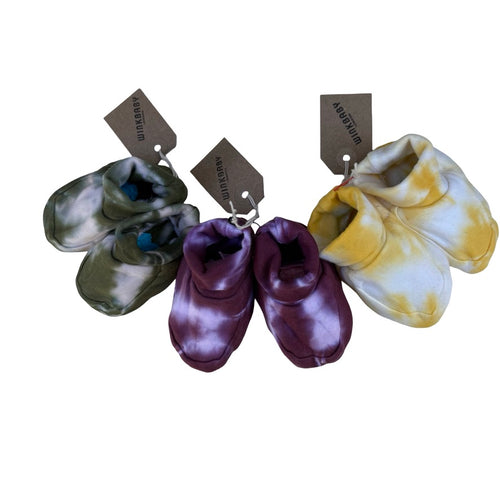 baby bootees cotton tie-dye