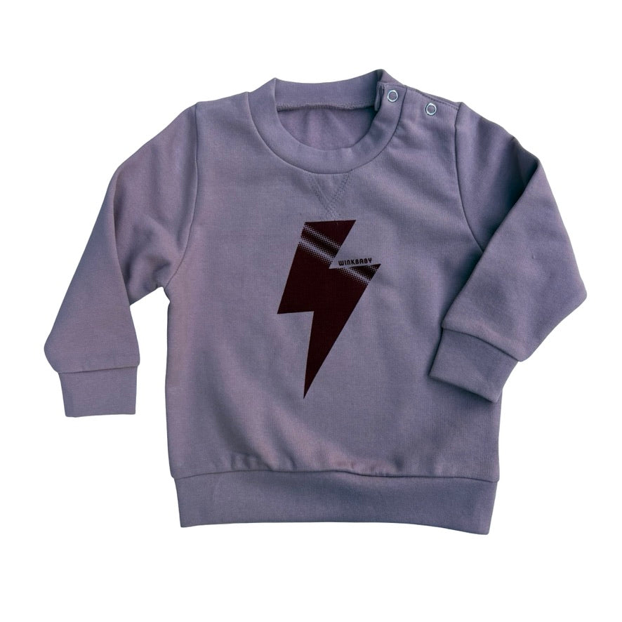 lightening bolt sweatshirt pink