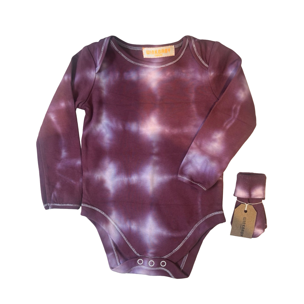 bodysuit and sock combo gift set (olive)