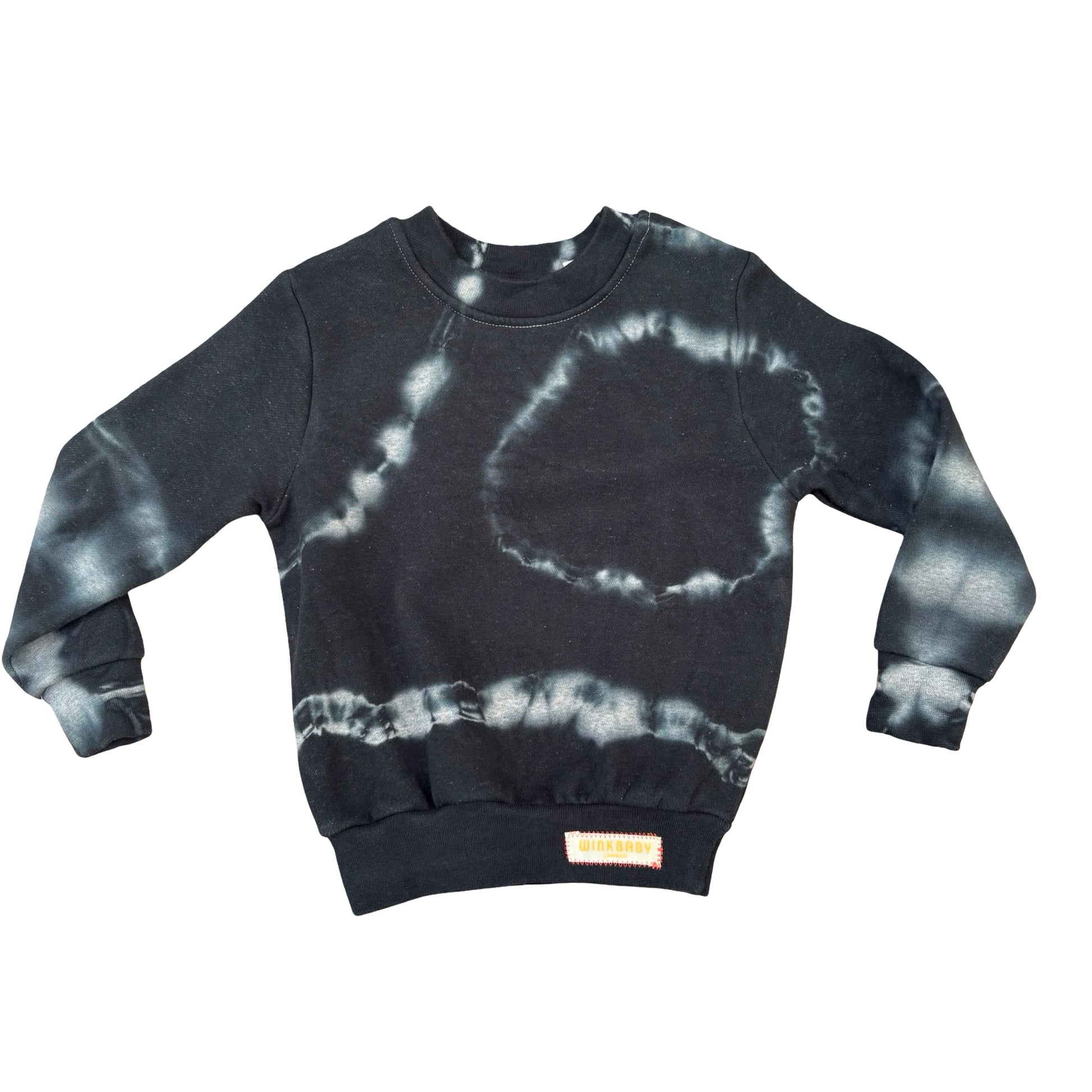 kid's tie-dye sweatshirt black