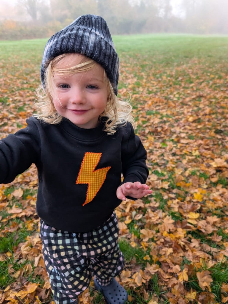 organic cotton kids' sweatshirt with bat