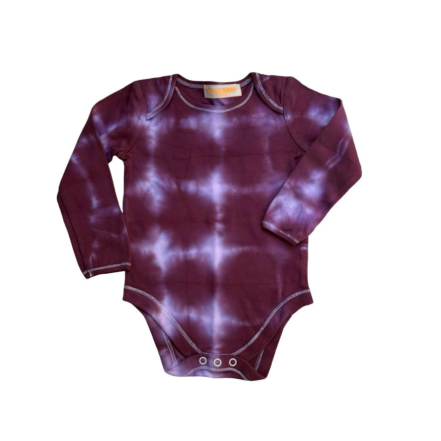 tie-dye baby bodysuit organic cotton (olive)