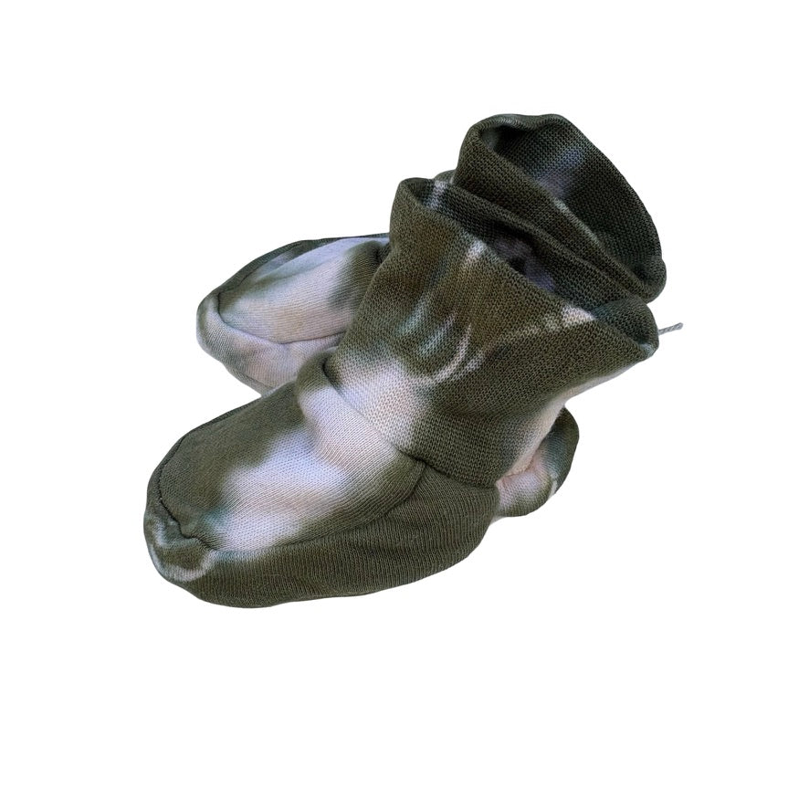 baby bootees cotton tie-dye