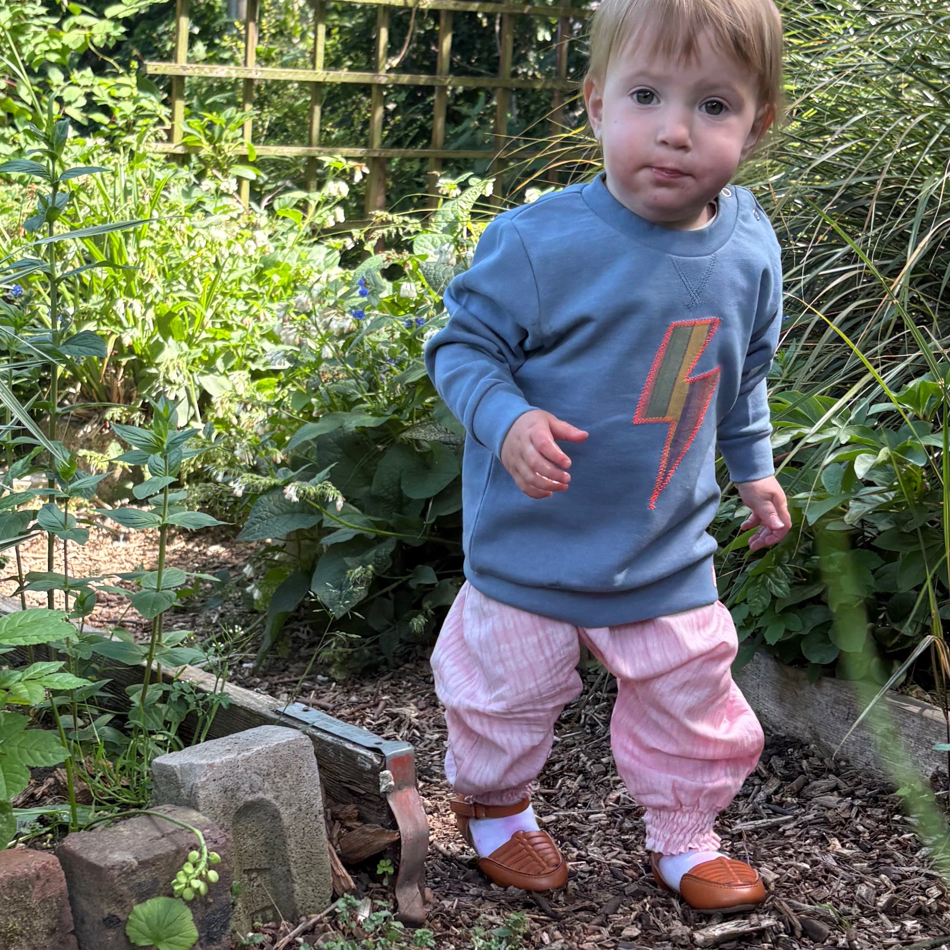 rose shibori harem trousers