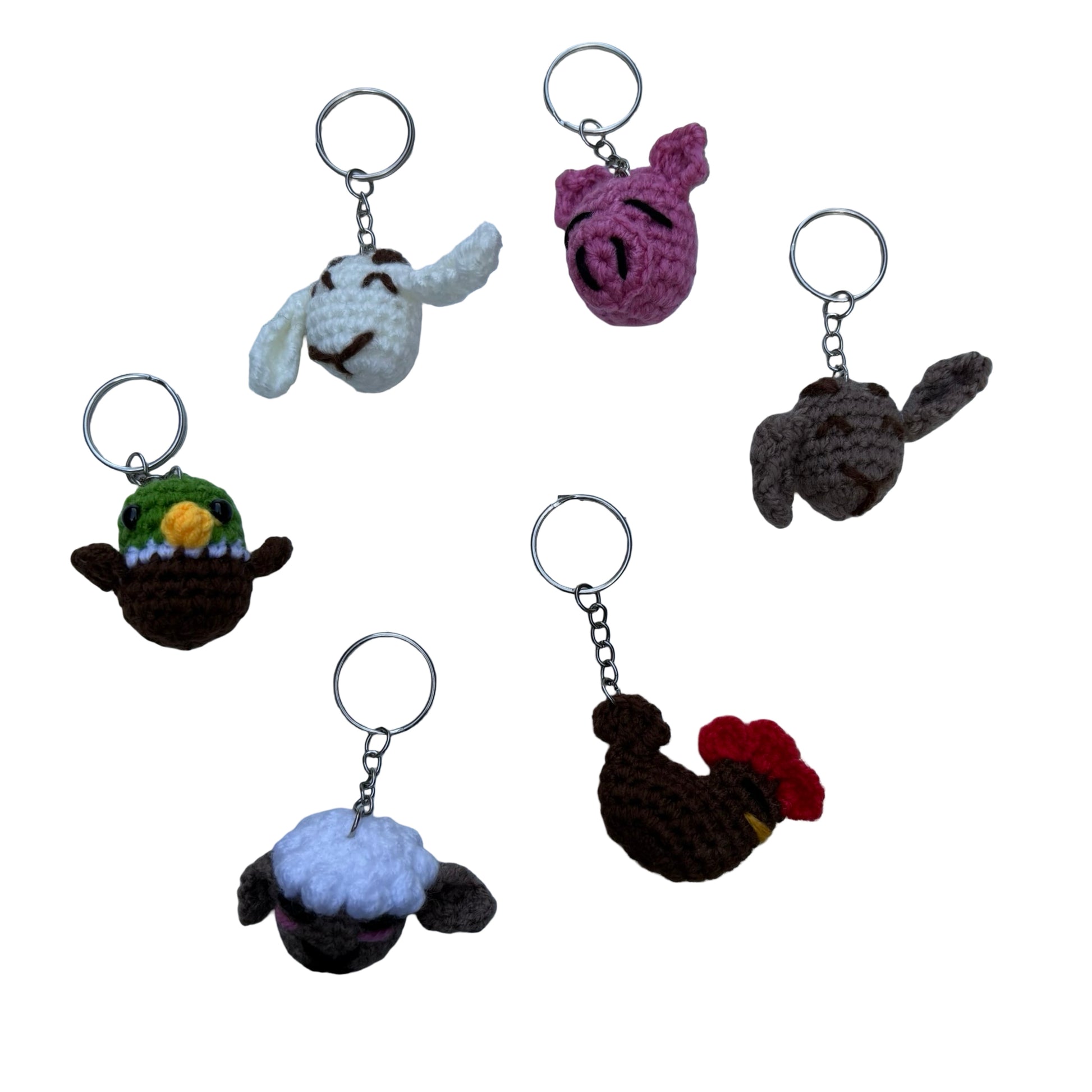 hand crochet animal keyring / bag charm