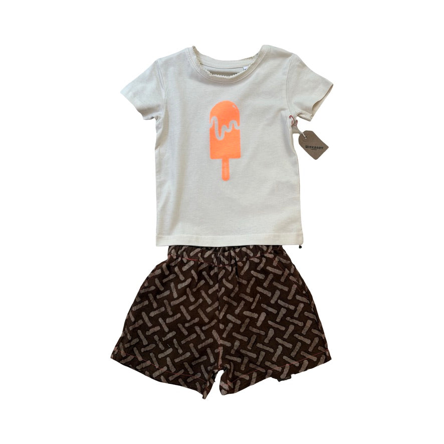 kid's pocket batik shorts