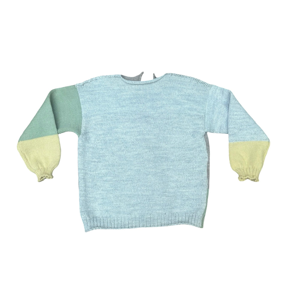 Maluk knitwear colour block kid's cardigan in wool
