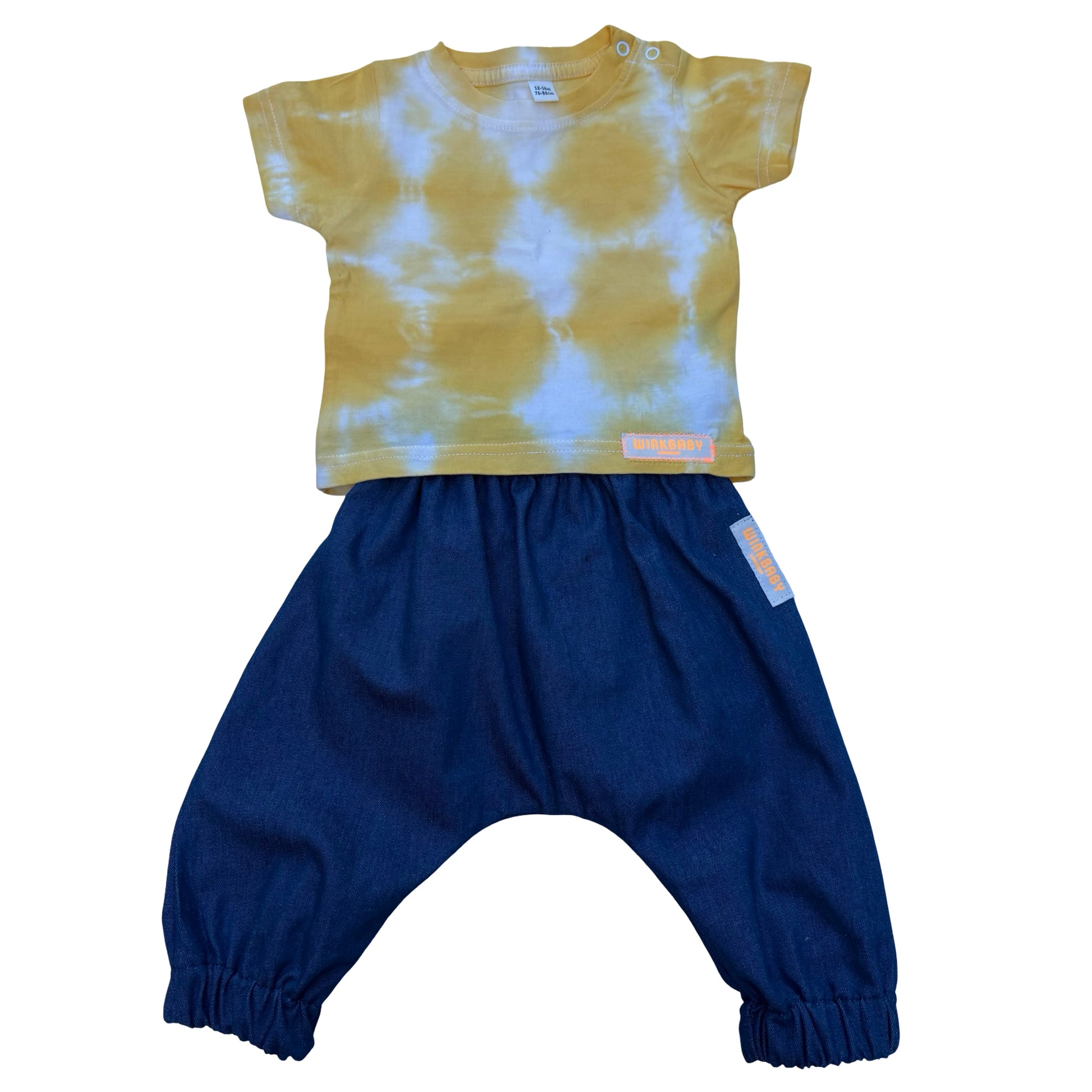 sunshine yellow organic cotton tie-dye t-shirt