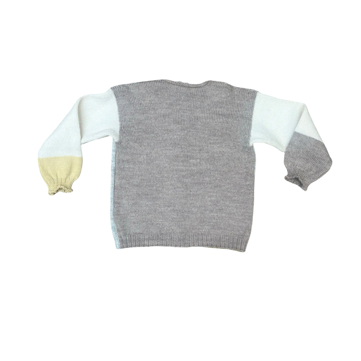 Maluk knitwear colour block kid's cardigan in wool