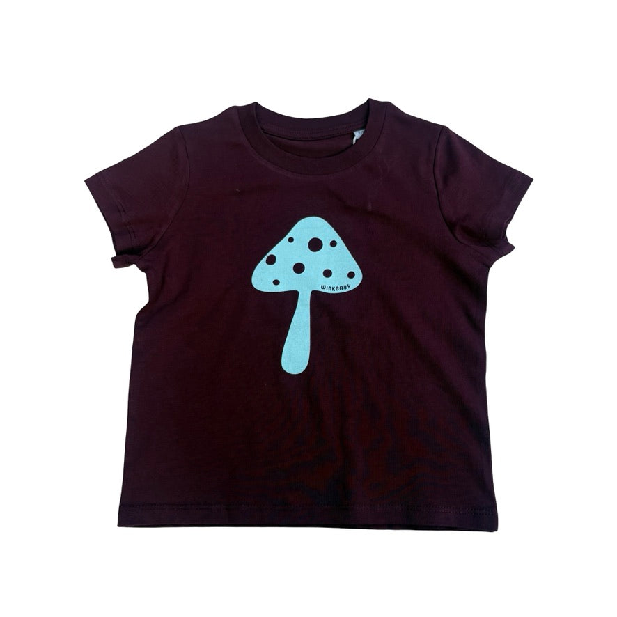 lightening bolt t shirt burgundy