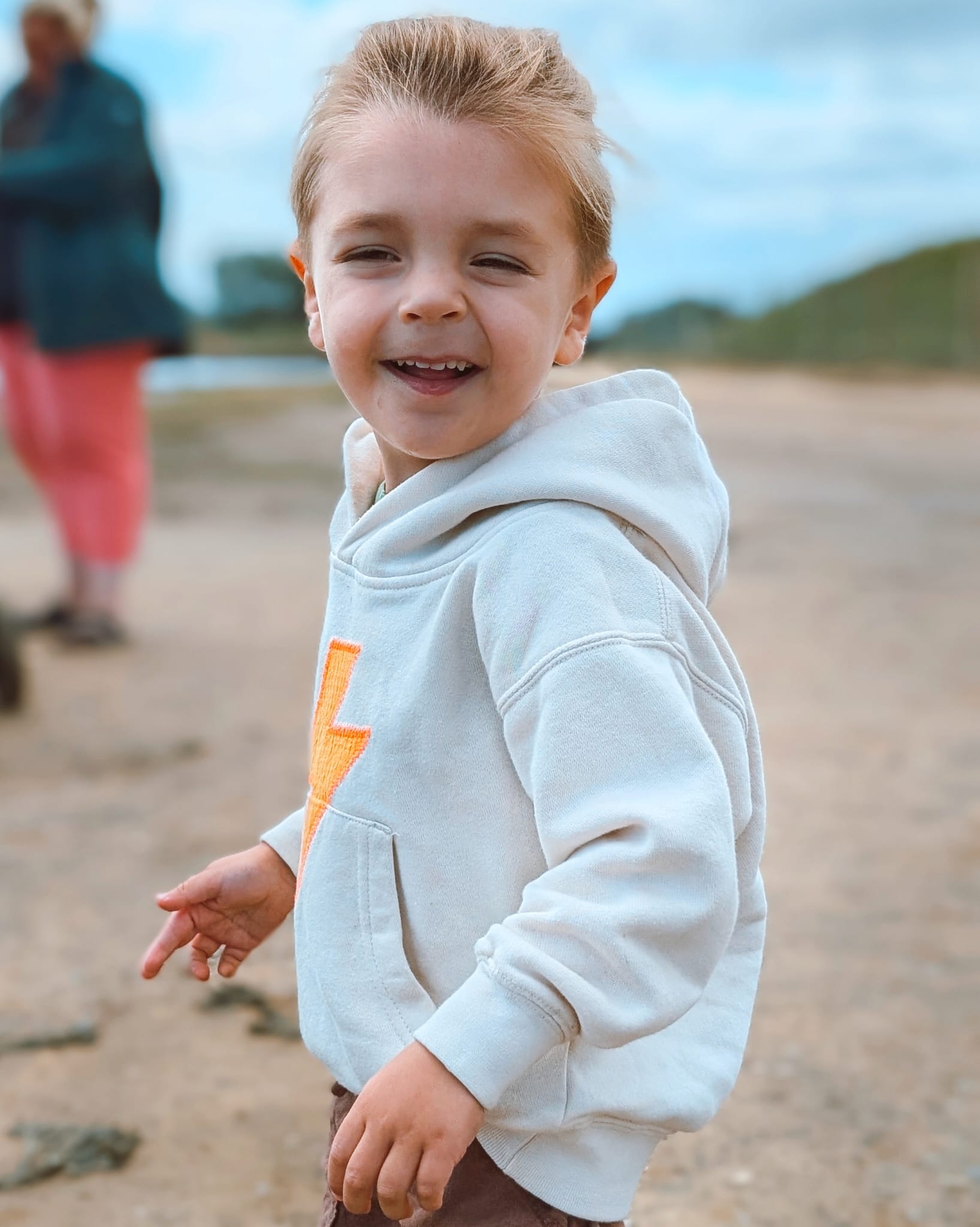 organic cotton embroidered hoody