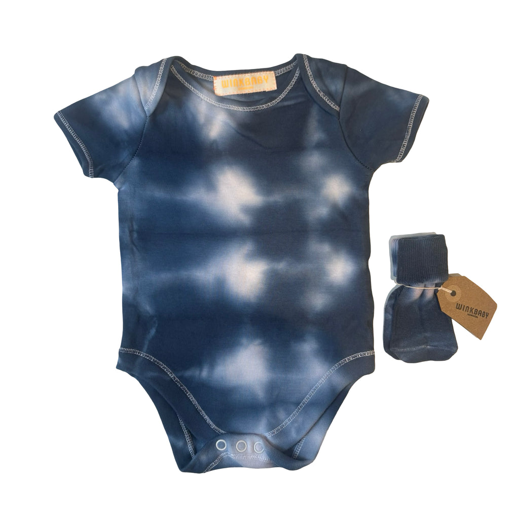 bodysuit and sock combo gift set (olive)