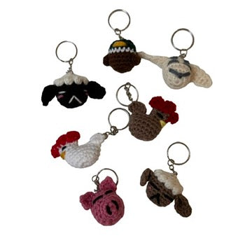 hand crochet animal keyring / bag charm