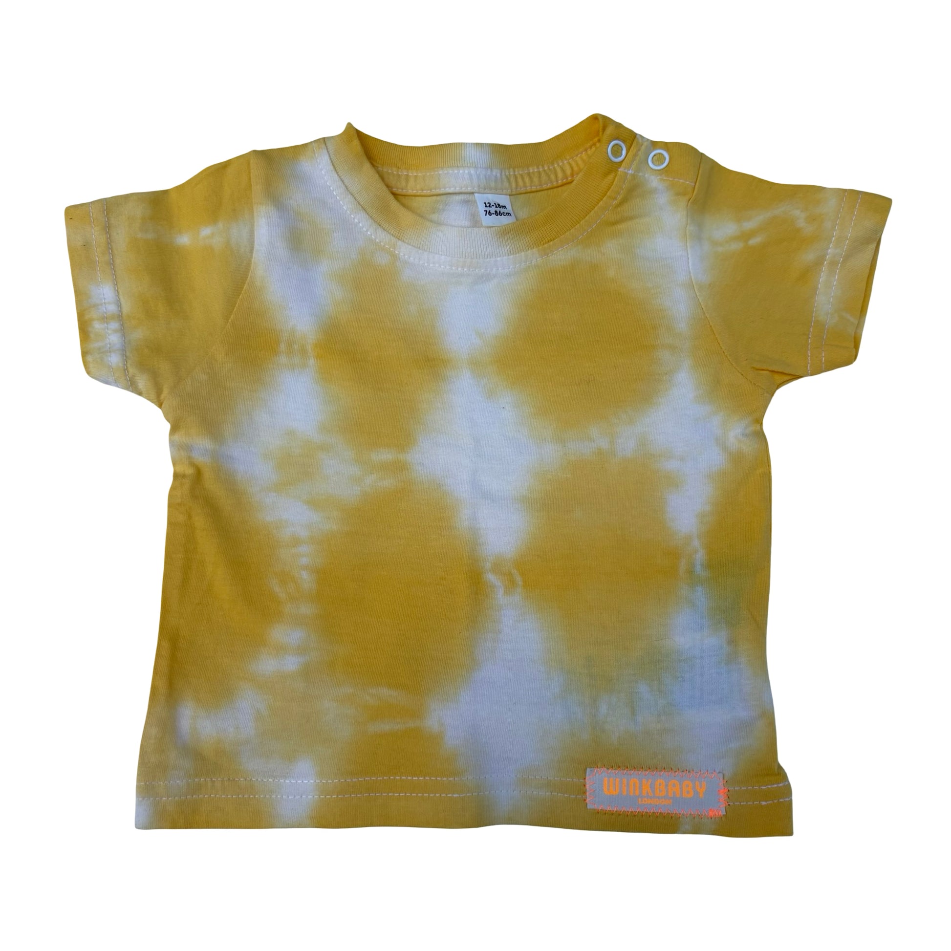 sunshine yellow organic cotton tie-dye t-shirt