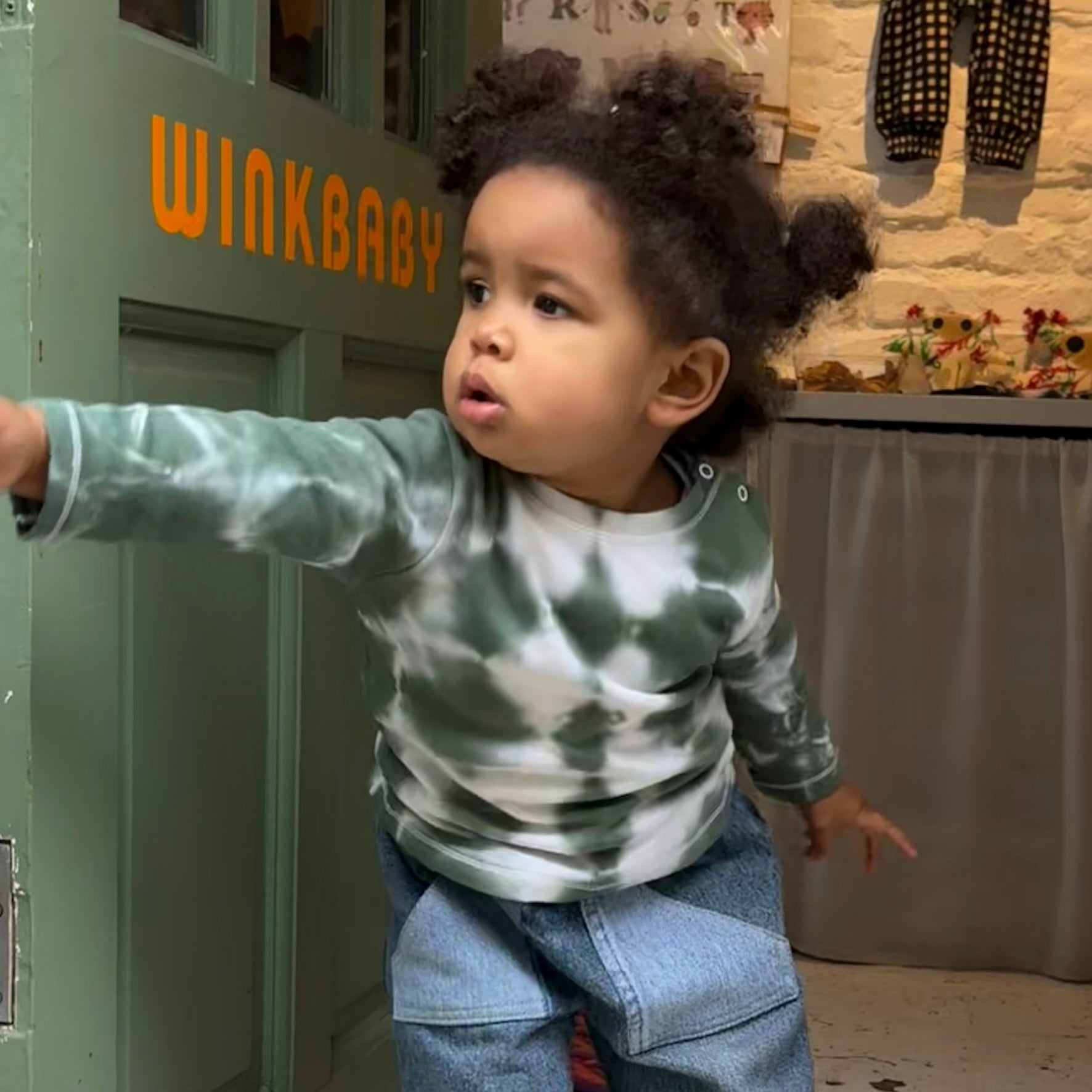 long sleeve organic cotton tie-dye top