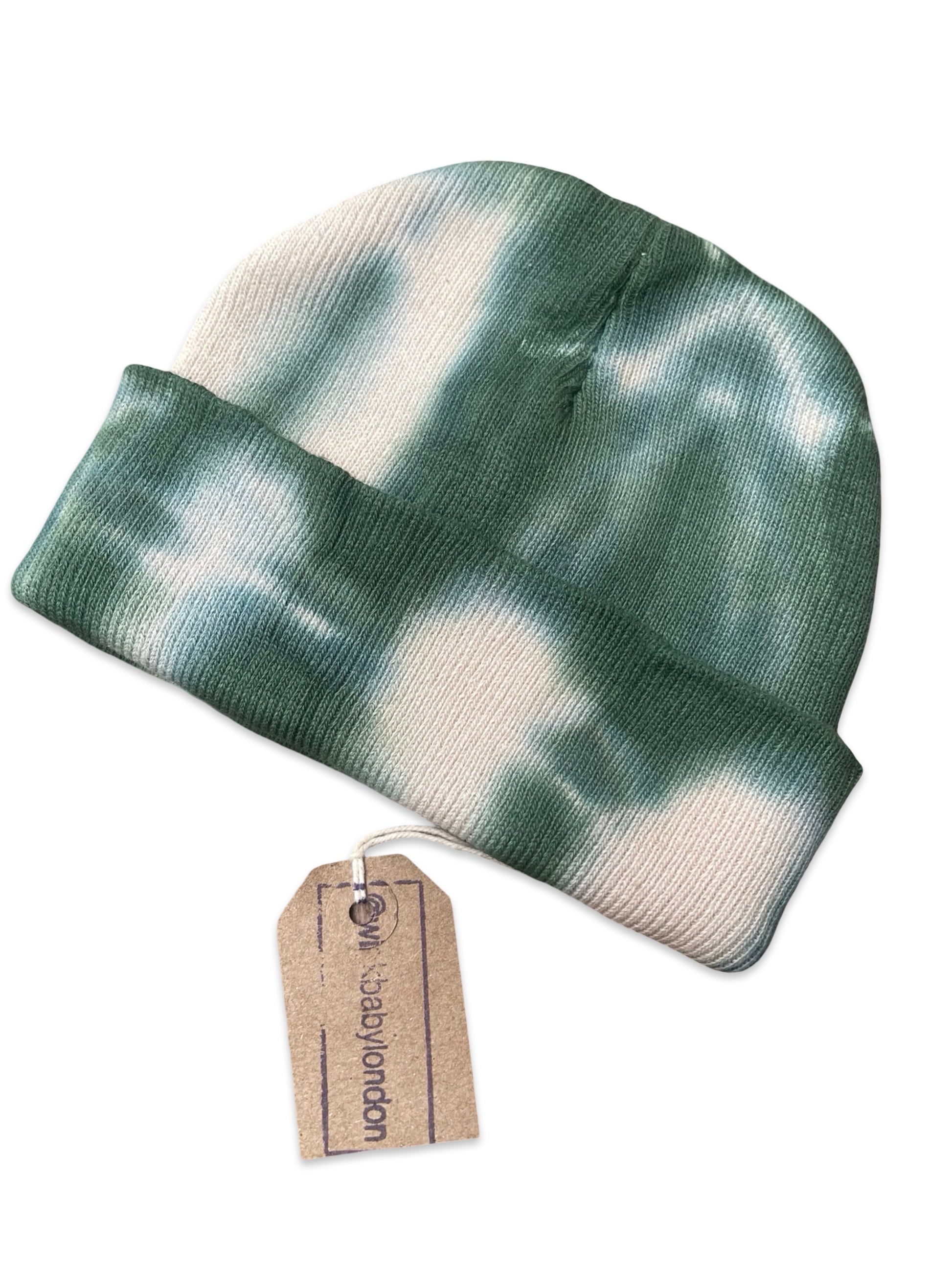 Tie-dye baby beanie