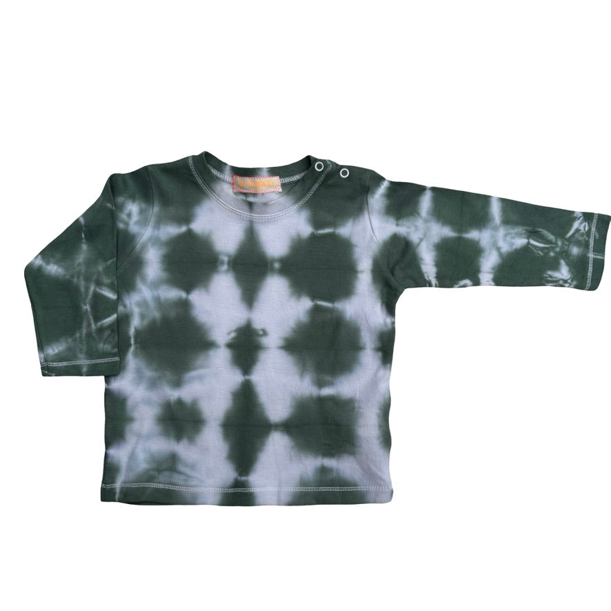 long sleeve organic cotton tie-dye top