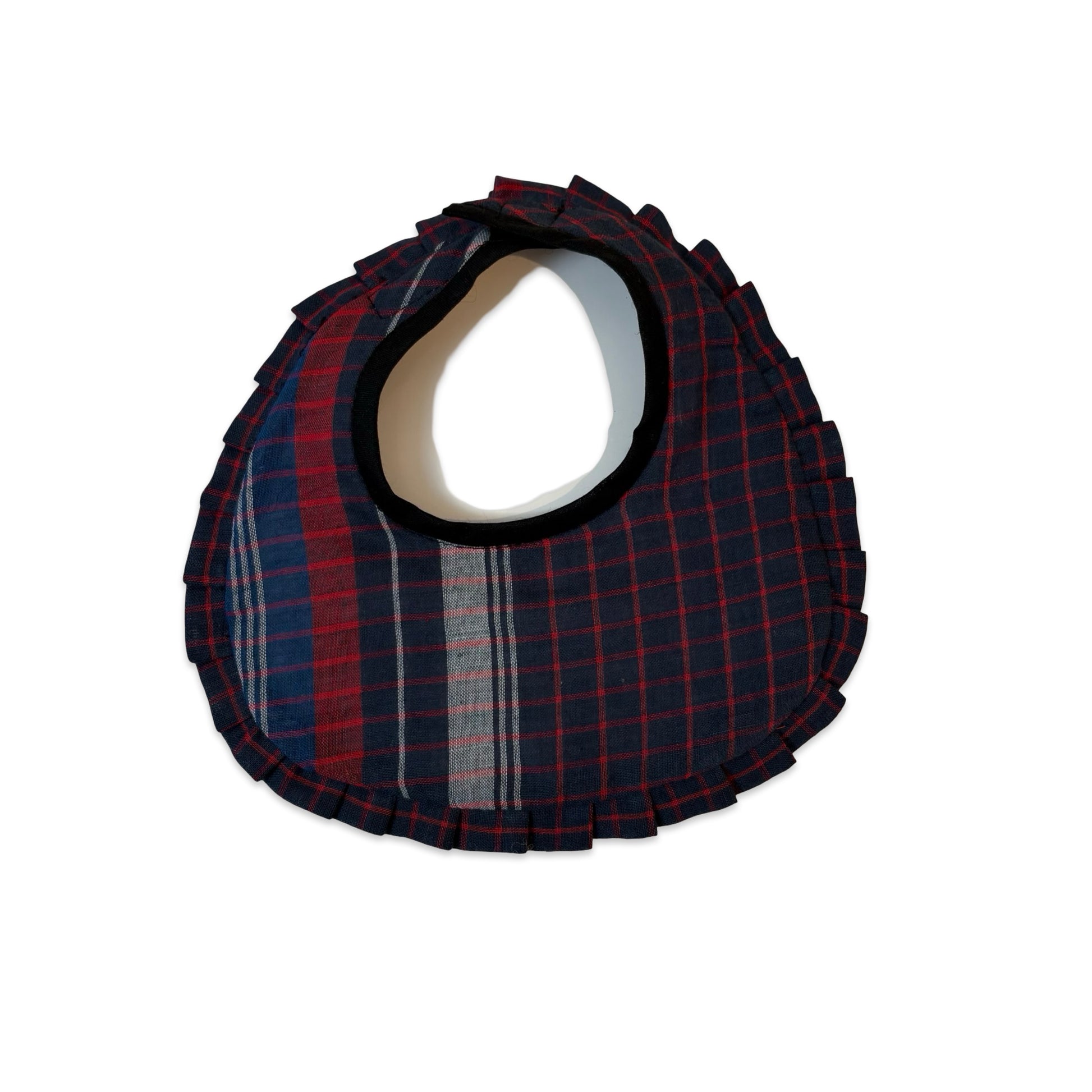 frill check baby bib