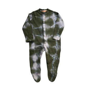 baby tie-dye sleepsuit organic (plum)