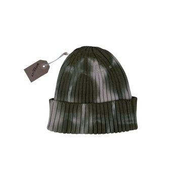 kids' ribbed cotton tie-dye beanie (plum)