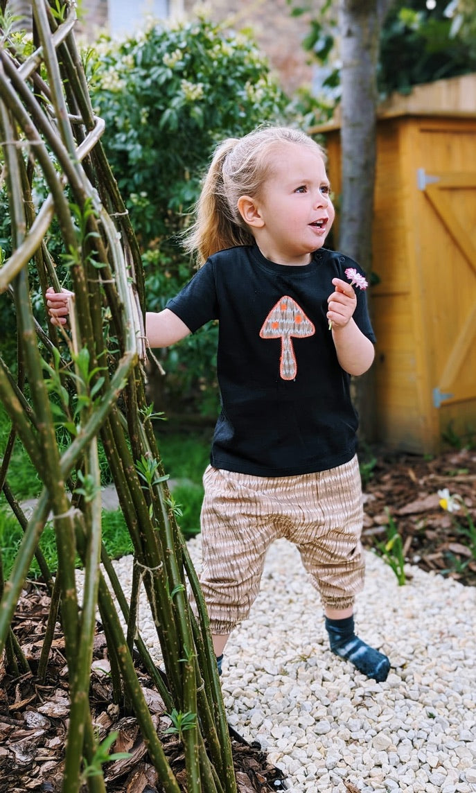 mushroom shibori harem trousers