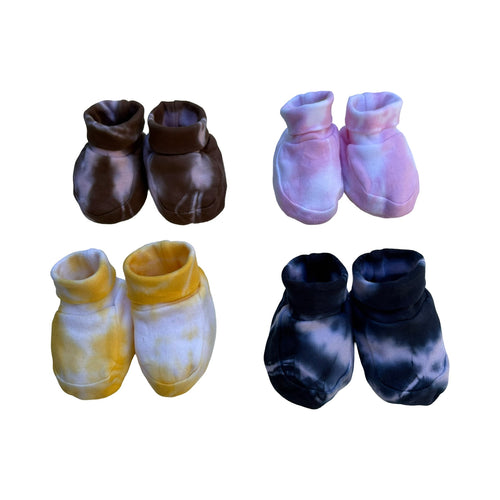 baby bootees cotton tie-dye