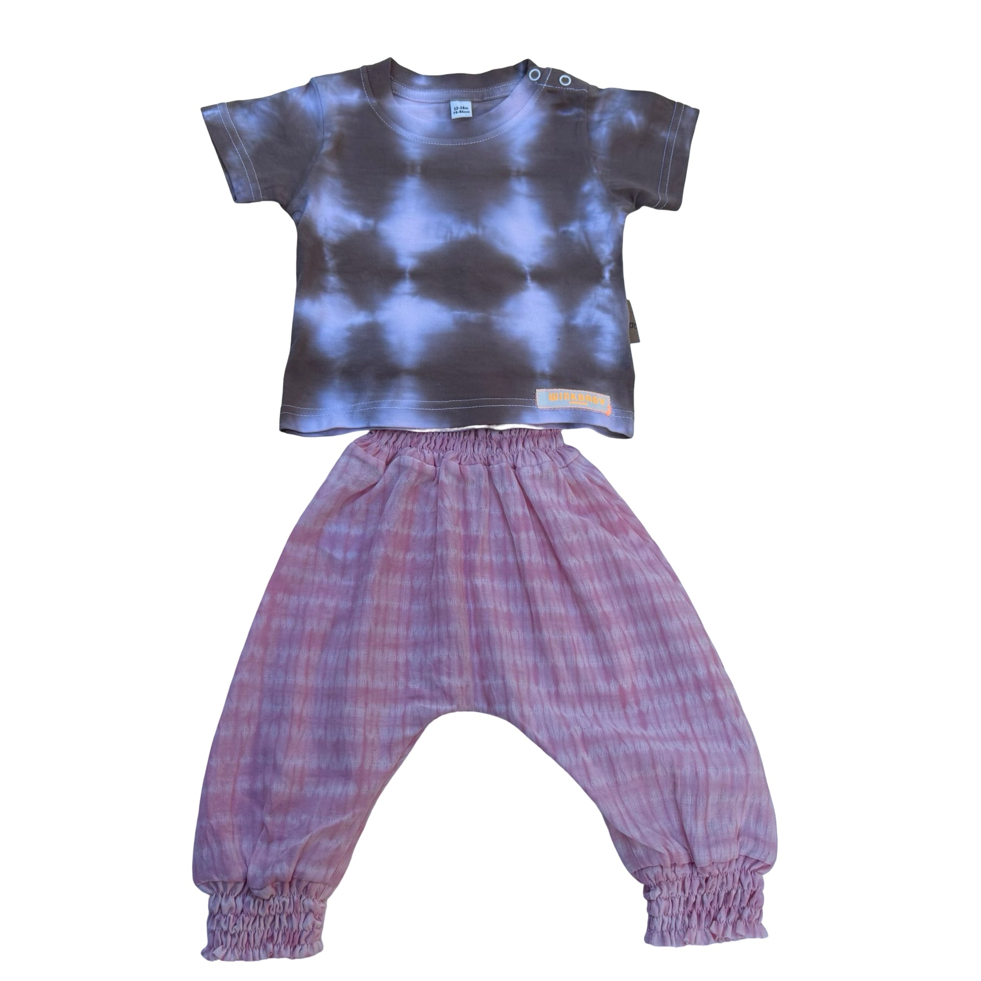 walnut organic cotton tie-dye t-shirt