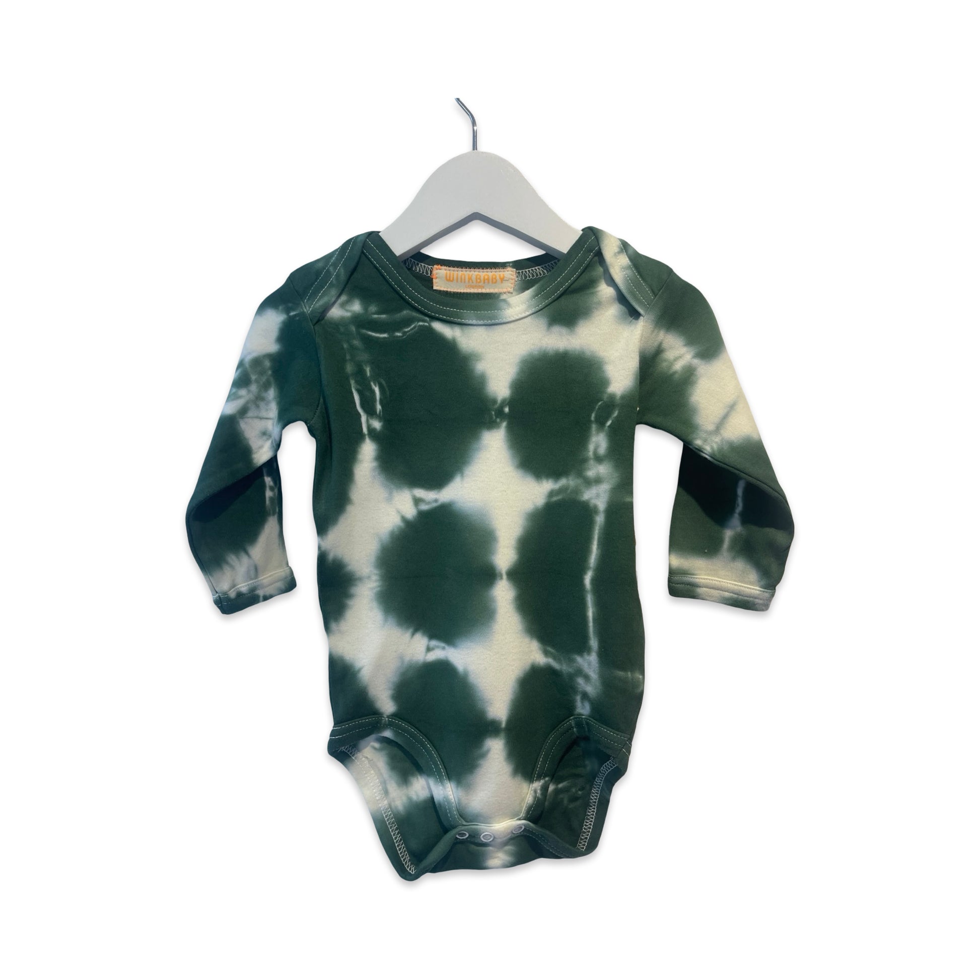 long sleeve tie-dyed baby bodysuit