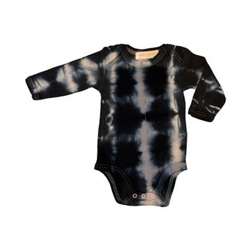 long sleeve tie-dyed baby bodysuit