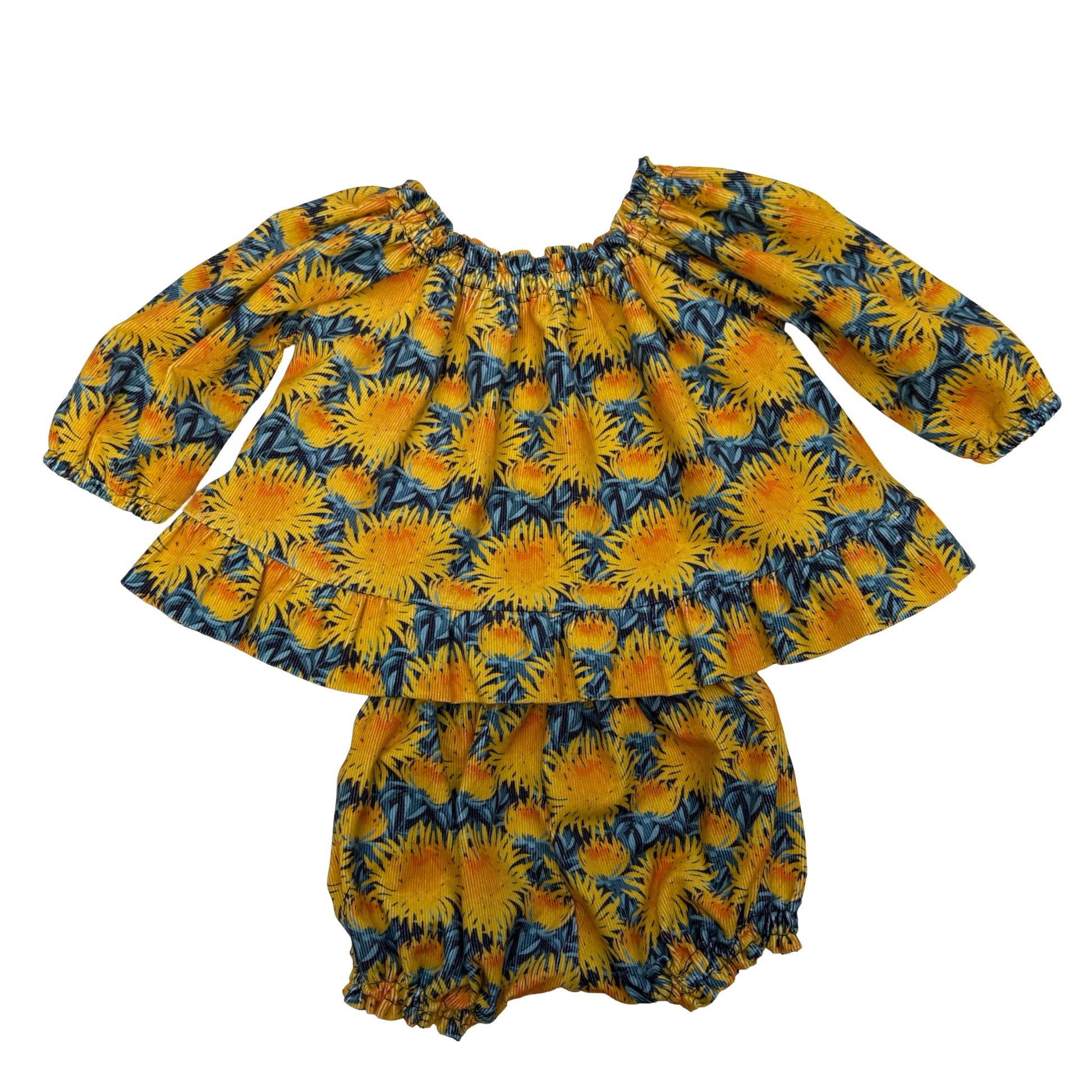 winter frill dress and pant set