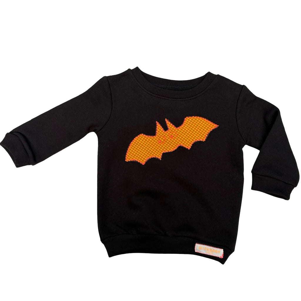 organic cotton kids' sweatshirt with bat