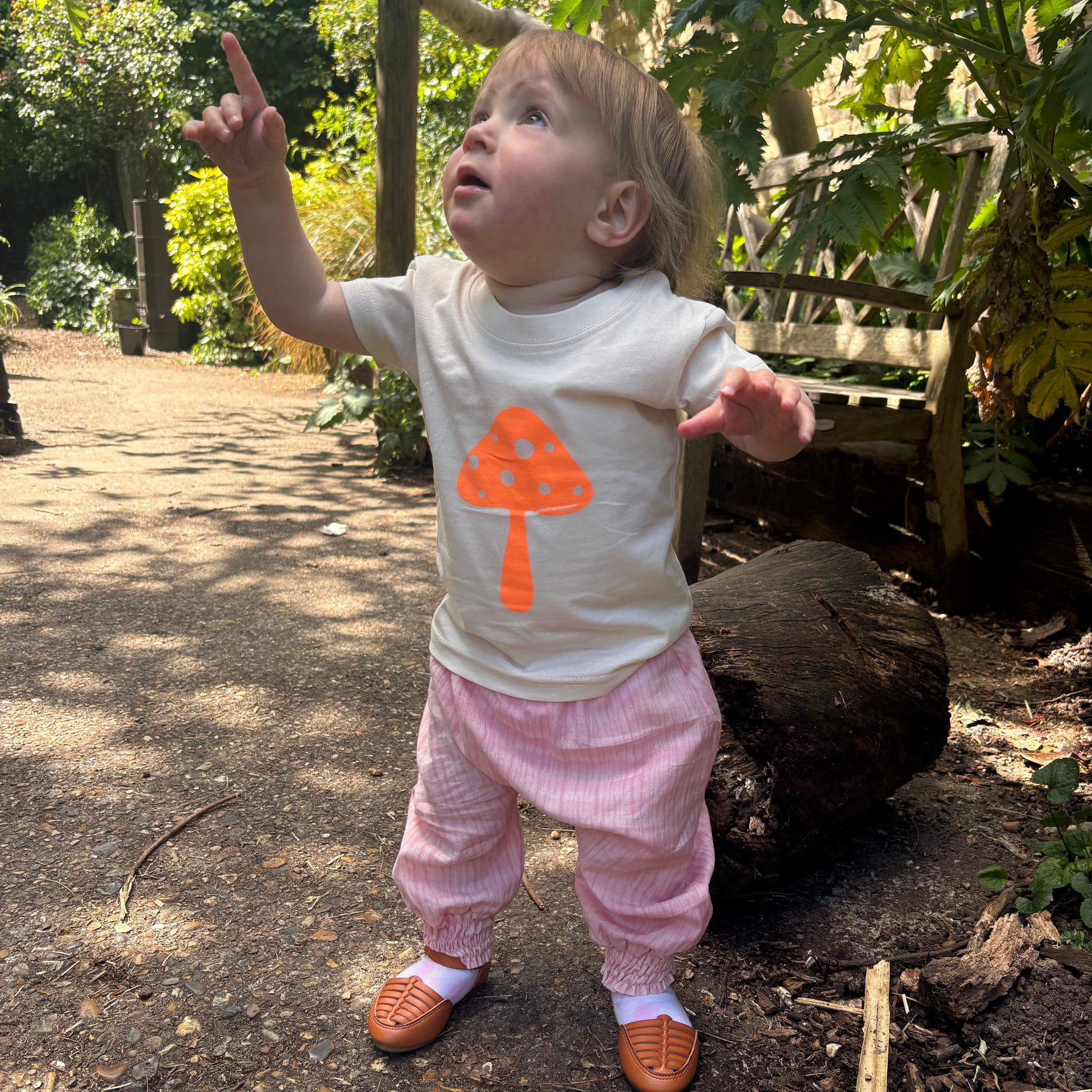 neon mushroom kids t shirt