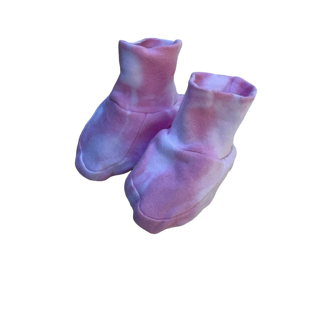 baby bootees cotton tie-dye