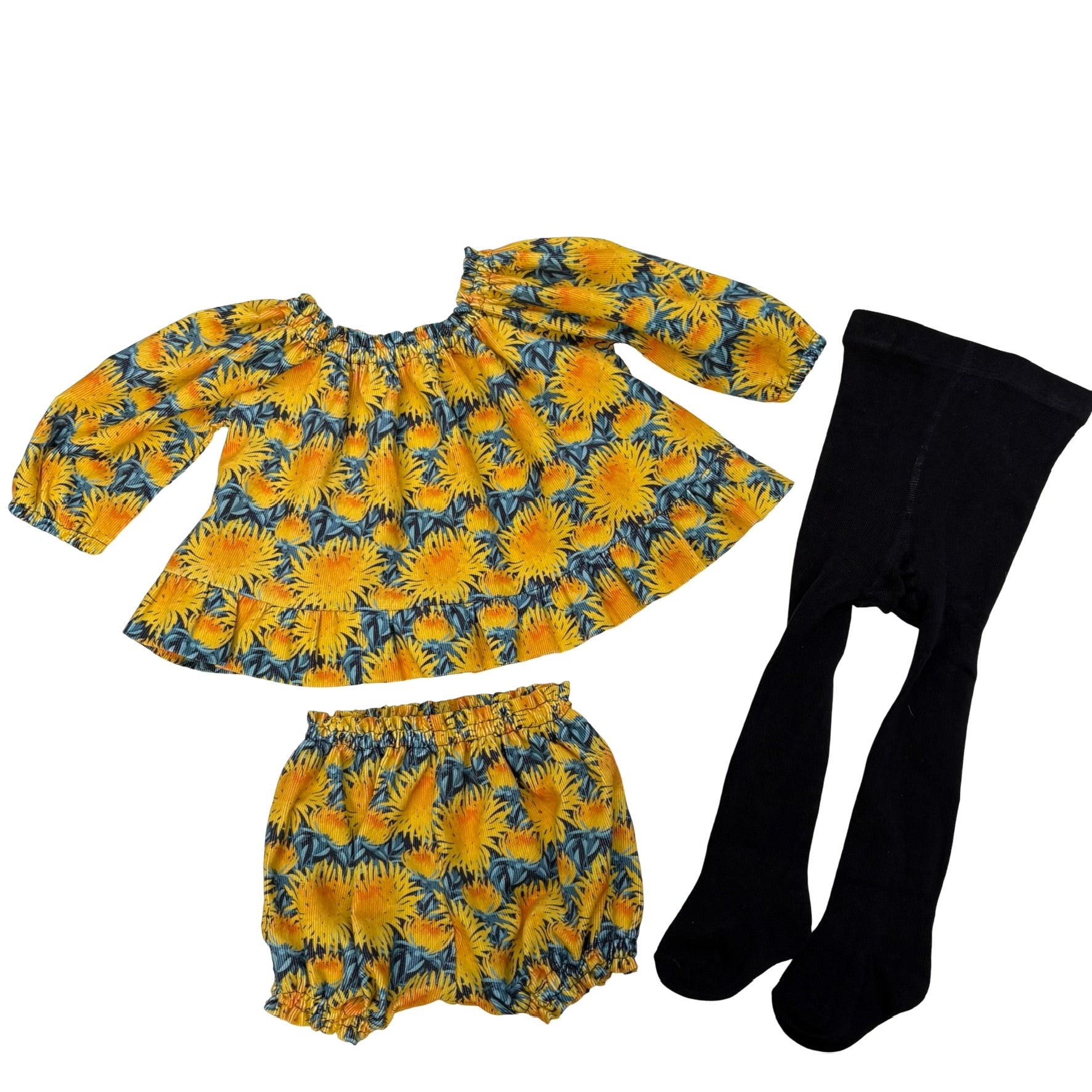 winter frill dress and pant set