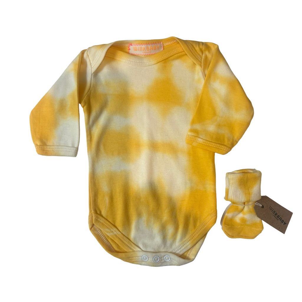 bodysuit and sock combo gift set (olive)