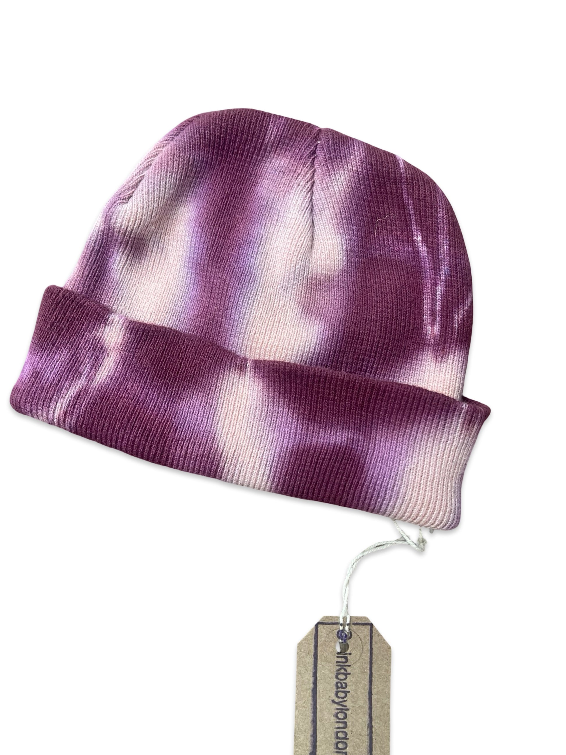 Tie-dye baby beanie