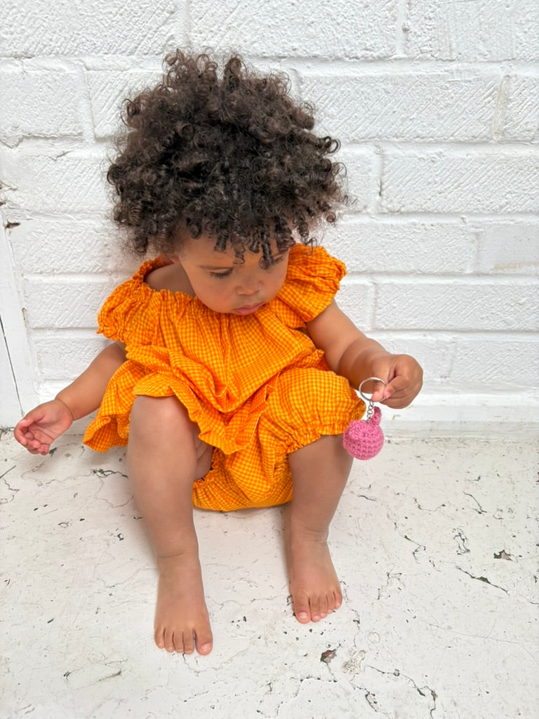 Mango check frill dress and pant set
