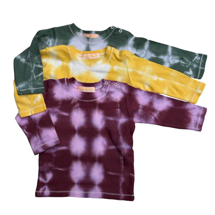 long sleeve organic cotton tie-dye top