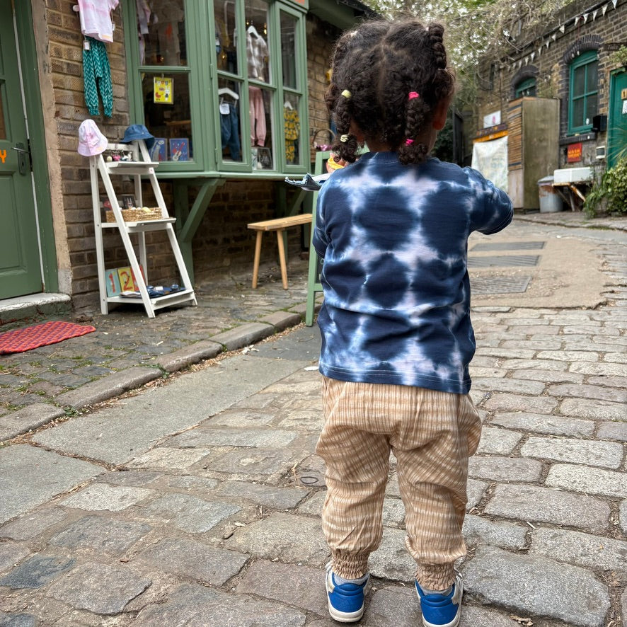 mushroom shibori harem trousers