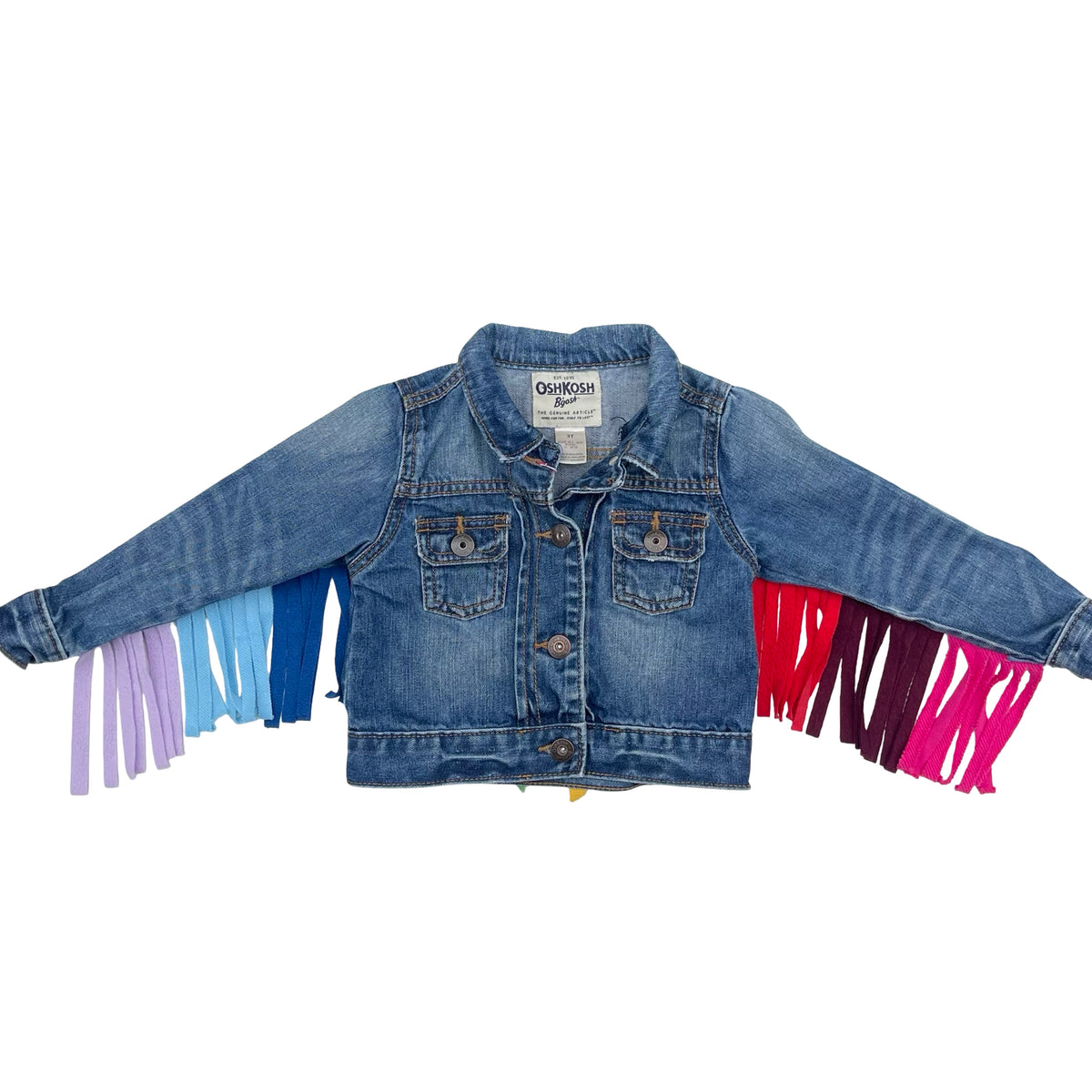 Fringe denim jacket by Double Denim Kids
